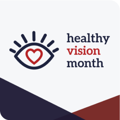 Logo of the Healthy Vision Month Campaign.