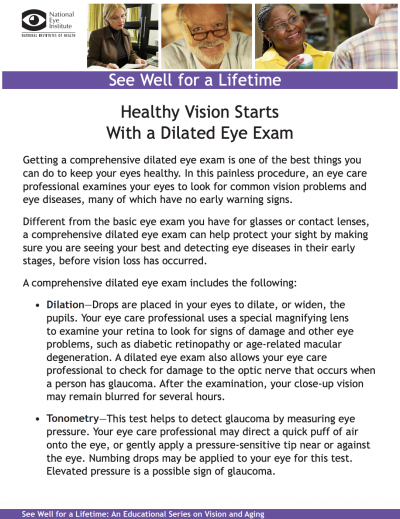 Healthy Vision Starts With a Dilated Eye Exam