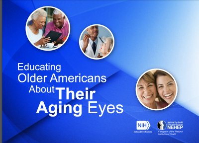 Slide that says "Educating Older Americans About Their Aging Eyes"