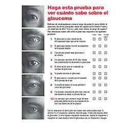 Cuánto sabe sobre el glaucoma - Prueba (Glaucoma Eye-Q Test)
