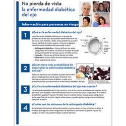 No pierda de vista la enfermedad diabética del ojo - Folleto (Don’t Lose Sight of Diabetic Eye Disease Brochure)