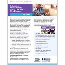 Educating Older Adults About Diabetic Eye Disease: Tip Sheet