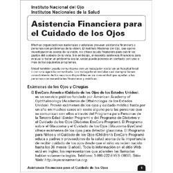 Asistencia Financiera para el Cuidado de los Ojos