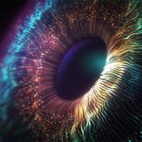  La página de portada del plan estratégico del NEI, representando un ojo.