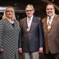 From left, Johnson-Thompson, Legge, and Massof after presentation of Helen Keller Prize for Vision Research. Photo courtesy of Dustin Hays.