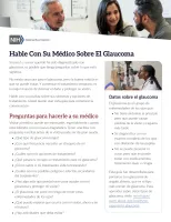 Captura de pantalla de la guía "Hable con su médico sobre el glaucoma"