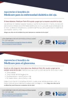 Tarjeta sobre el beneficio de Medicare: El Glaucoma y la Enfermedad Diabética del Ojo