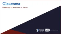 Glaucoma: mantenga la visión en su futuro presentación